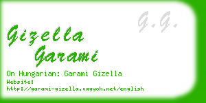 gizella garami business card